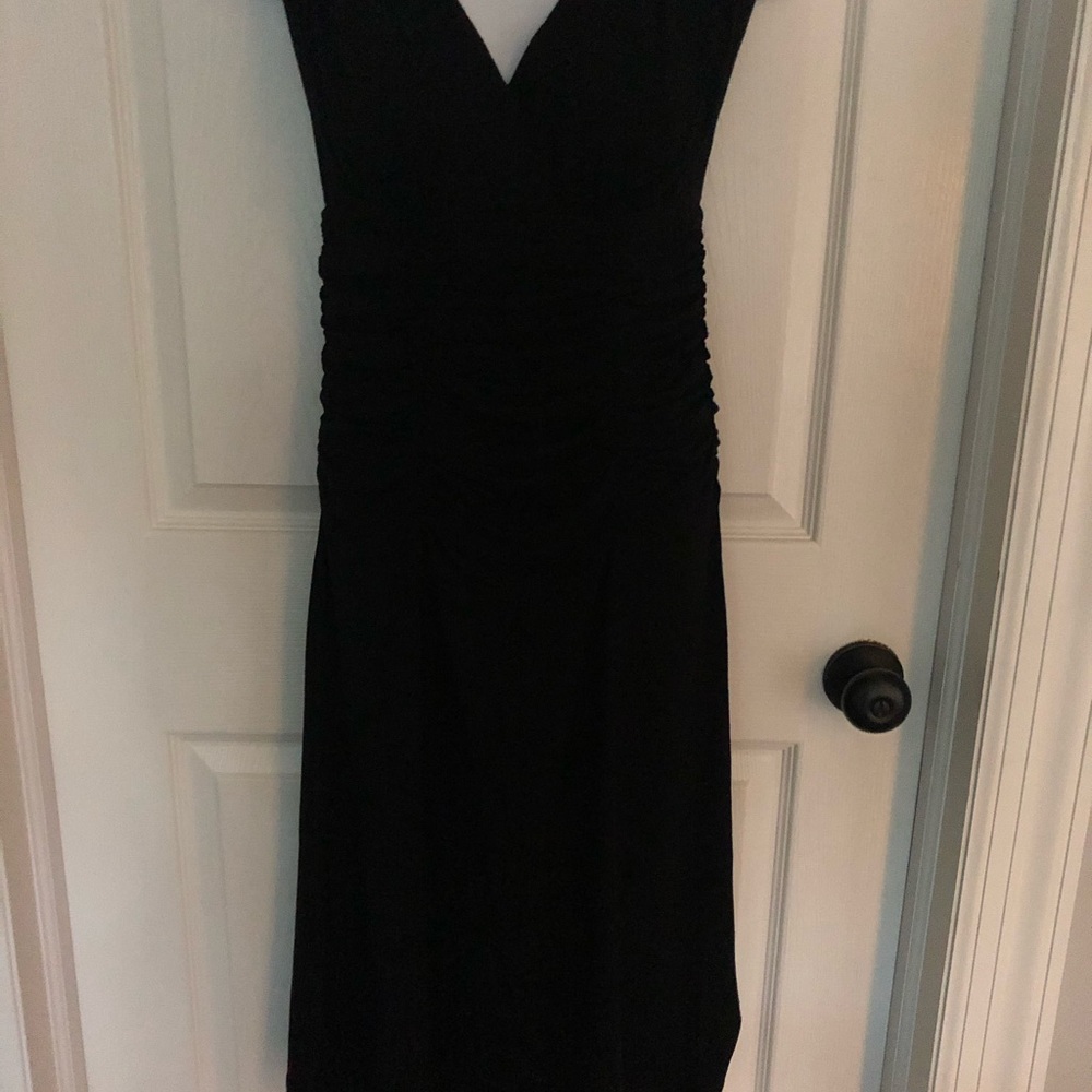 Cabi style 108 black v neck Monroe jersey dress